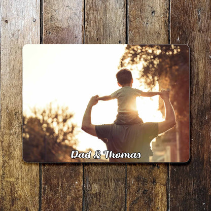 Cherish These Moments, Capture Every Memory, Father And Child - Personalized Metal Sign - FAM076_MSIGN