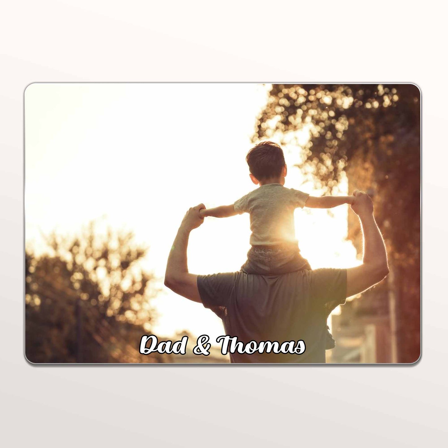 Cherish These Moments, Capture Every Memory, Father And Child - Personalized Metal Sign - FAM076_MSIGN