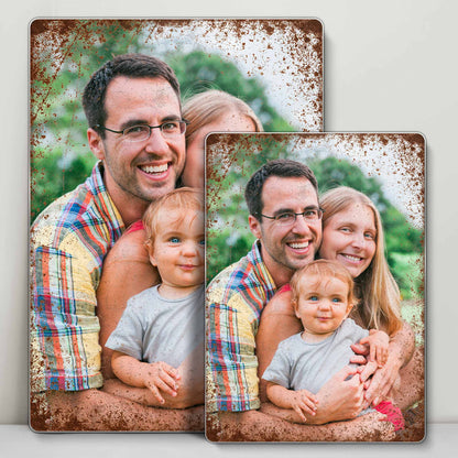 Custom Family Photo, Cherished Memories Together - Personalized Metal Sign - FAM077_MSIGN