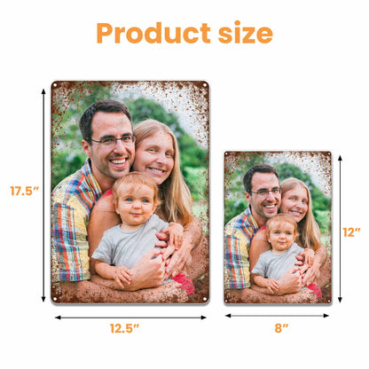 Custom Family Photo, Cherished Memories Together - Personalized Metal Sign - FAM077_MSIGN