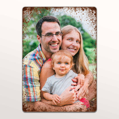 Custom Family Photo, Cherished Memories Together - Personalized Metal Sign - FAM077_MSIGN