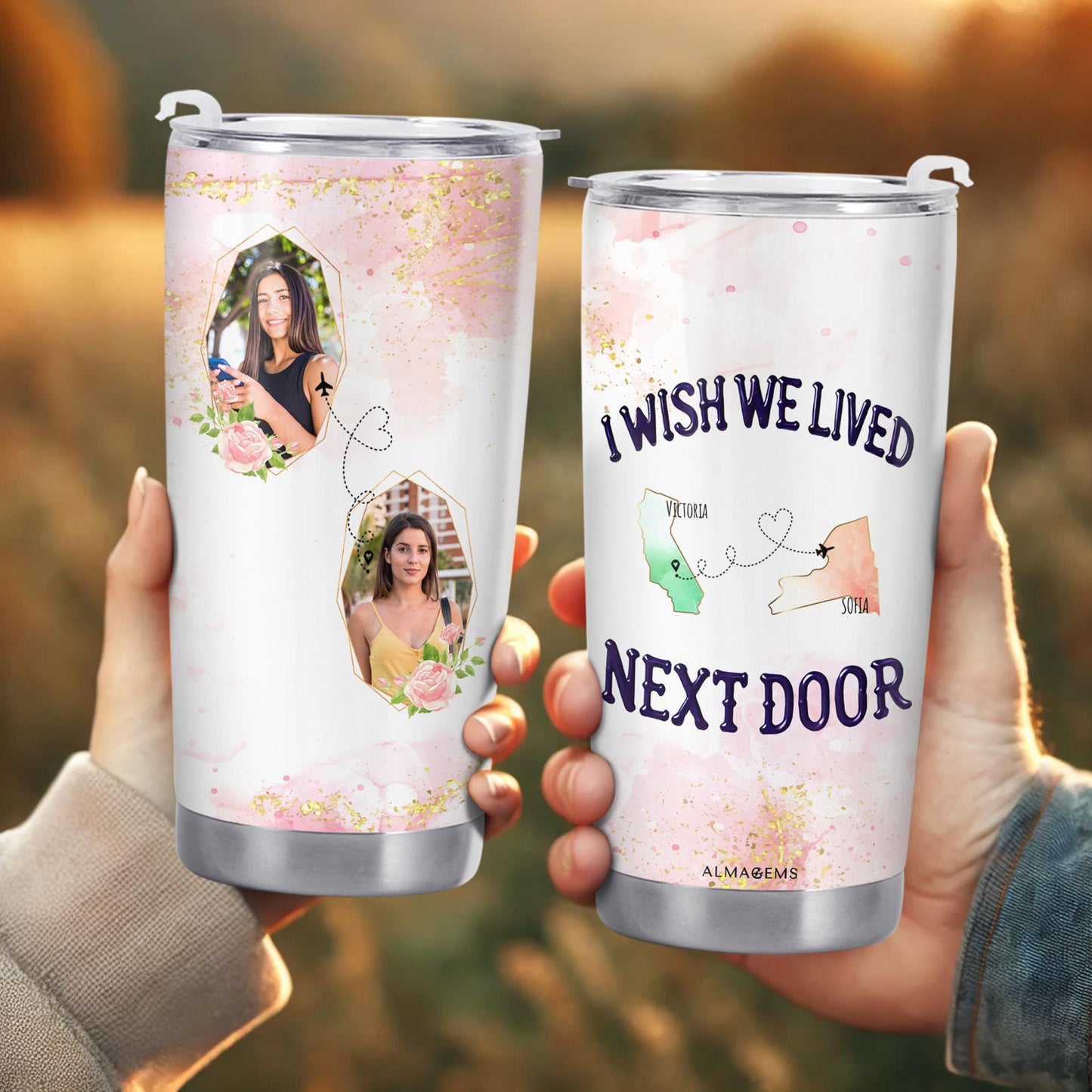 I Wish We Lived Next Door Custom Tumbler