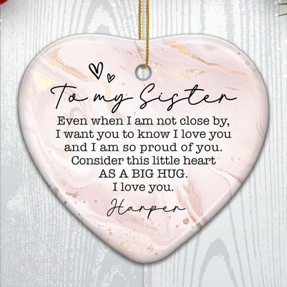 Heartfelt Message For Sister With Heart And Sparkles