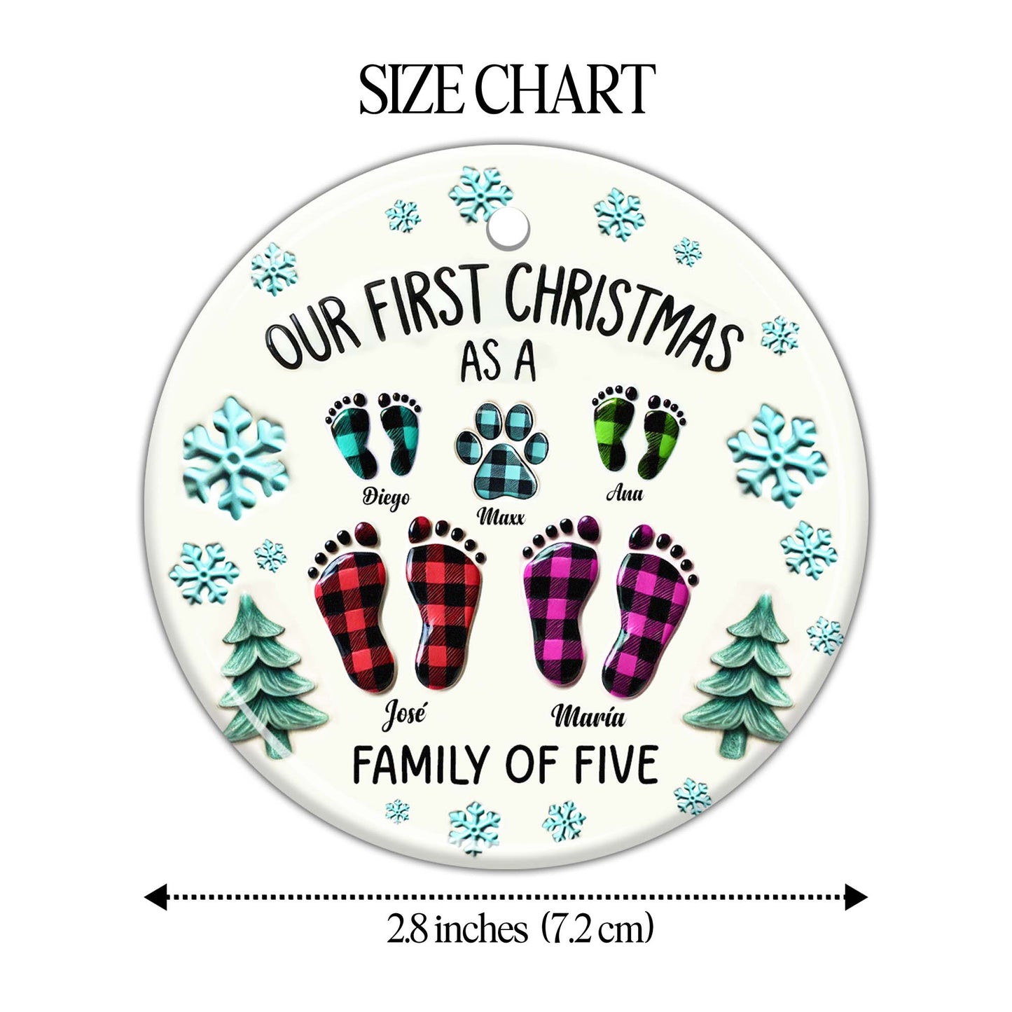 Our First Christmas As A Family Of Five Ornament