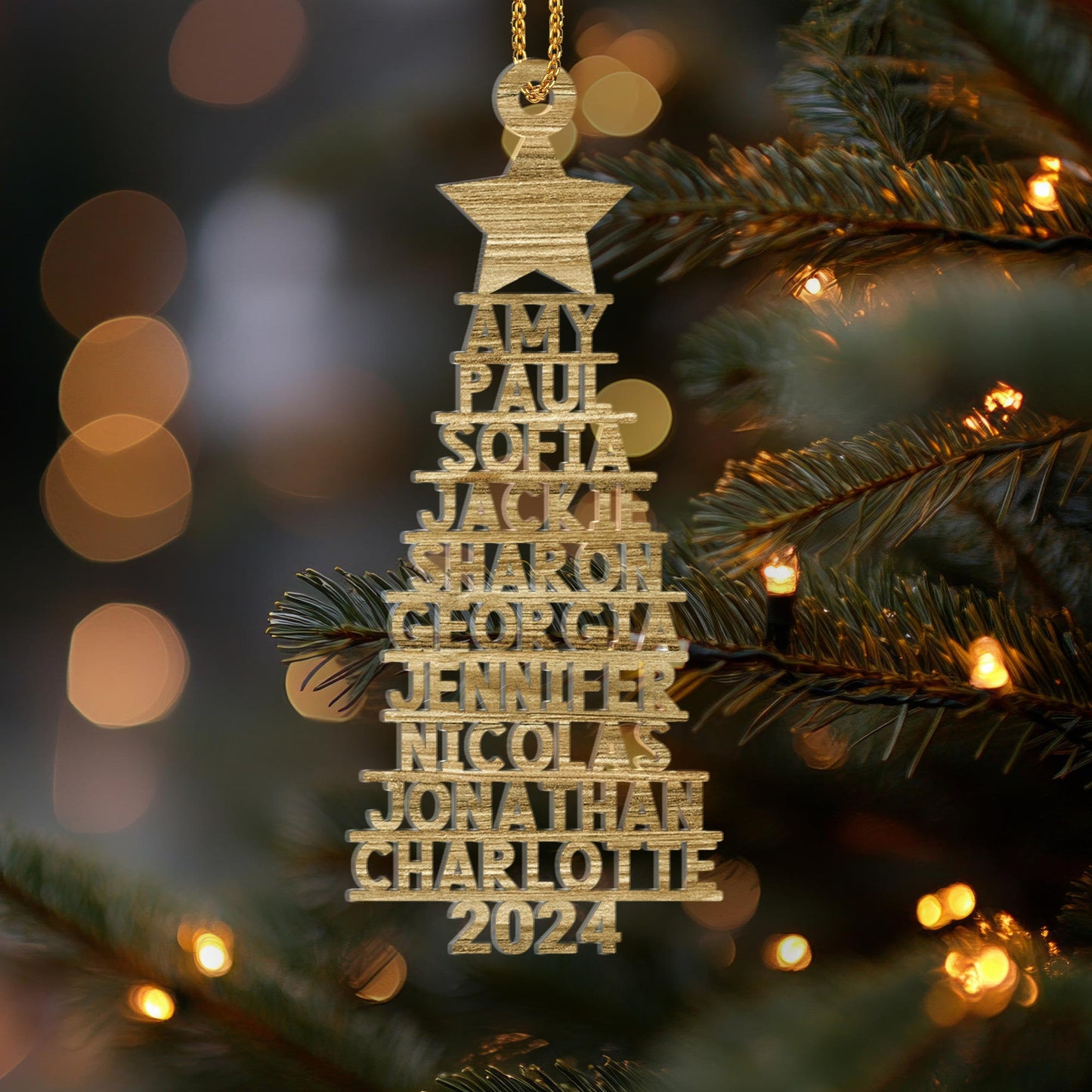 Family Love Forever Custom Ornament - Personalized Custom Acrylic Ornament, Christmas Gift - FAM093_ACO