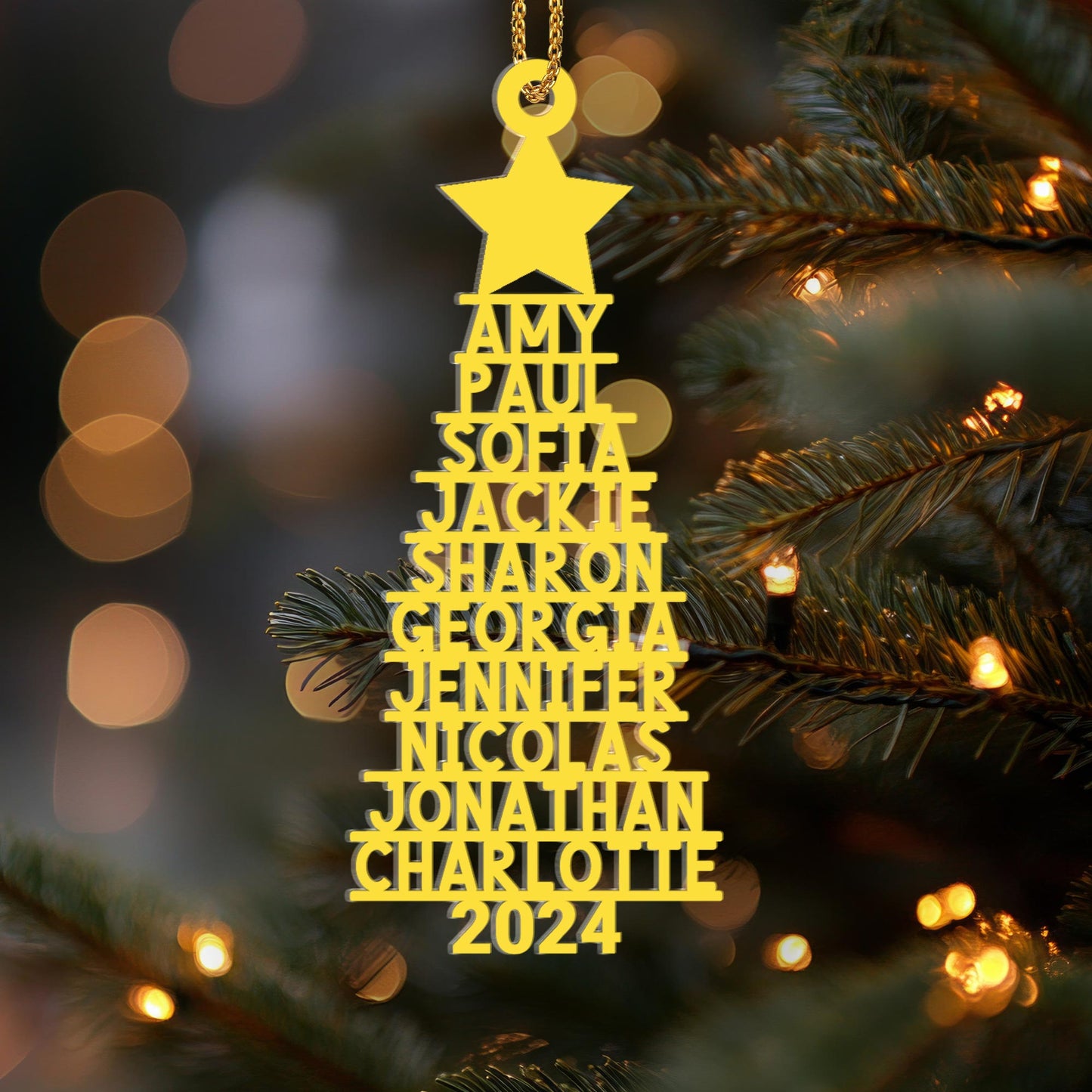 Family Love Forever Custom Ornament - Personalized Custom Acrylic Ornament, Christmas Gift - FAM093_ACO