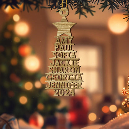 Cherish Your Loved Ones Personalized Star Ornament