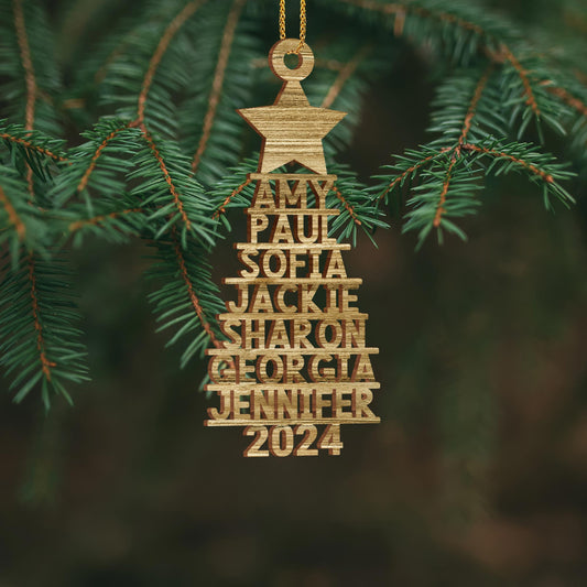 Cherish Your Loved Ones Personalized Star Ornament