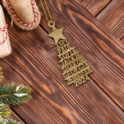 Cherish Your Loved Ones Personalized Star Ornament