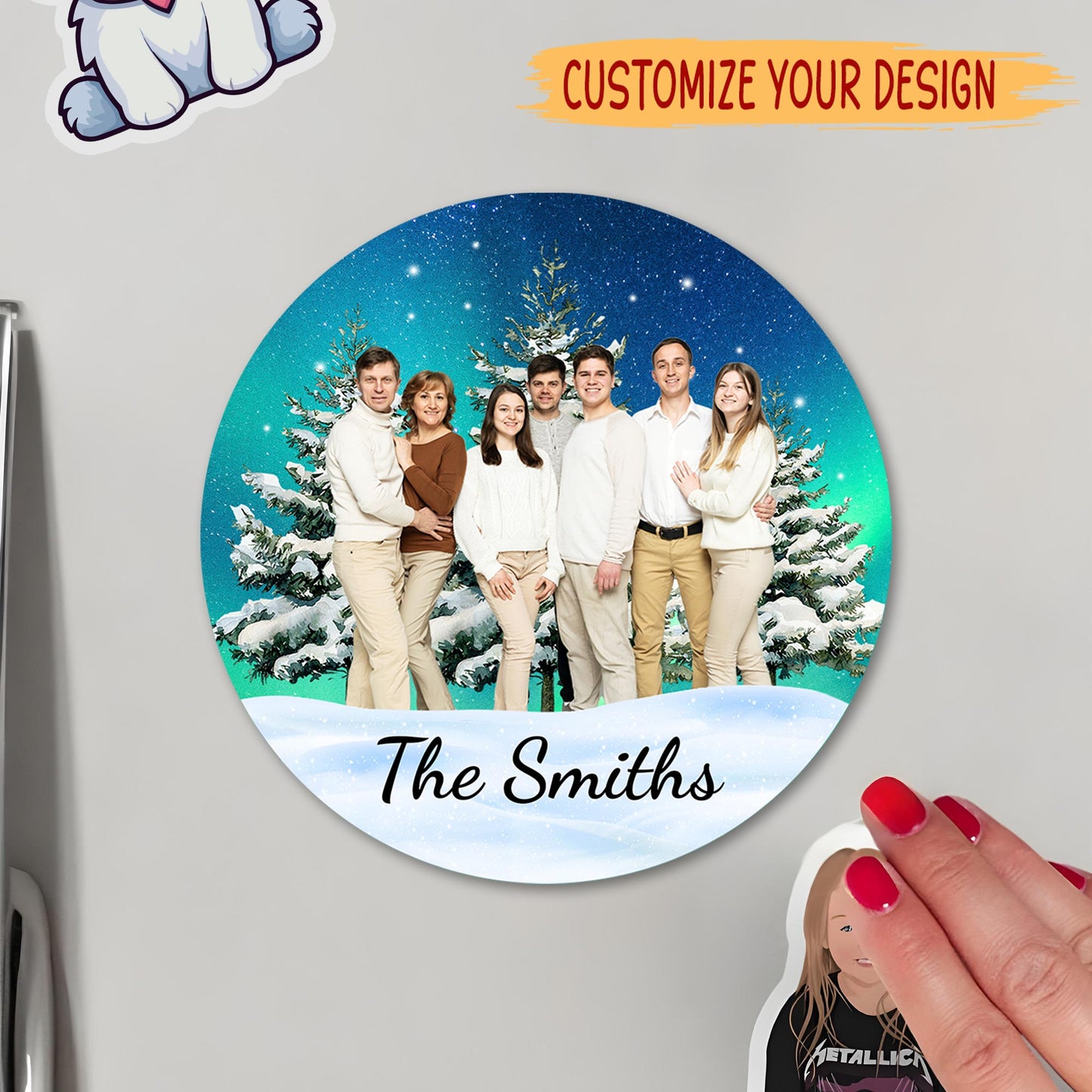 Celebrate Your Family Holiday Moments - Personalized Custom Fridge Magnet - FAM100_MAGN