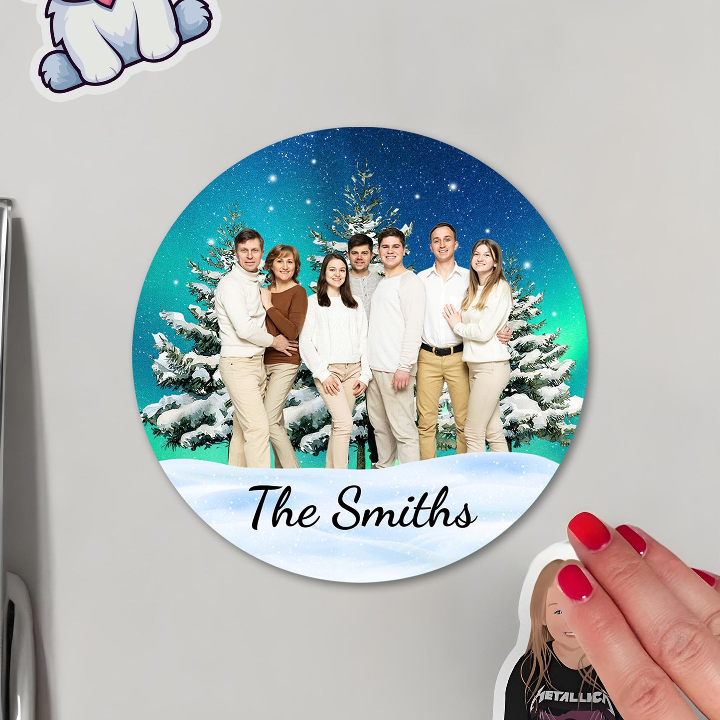 Celebrate Your Family Holiday Moments - Personalized Custom Fridge Magnet - FAM100_MAGN