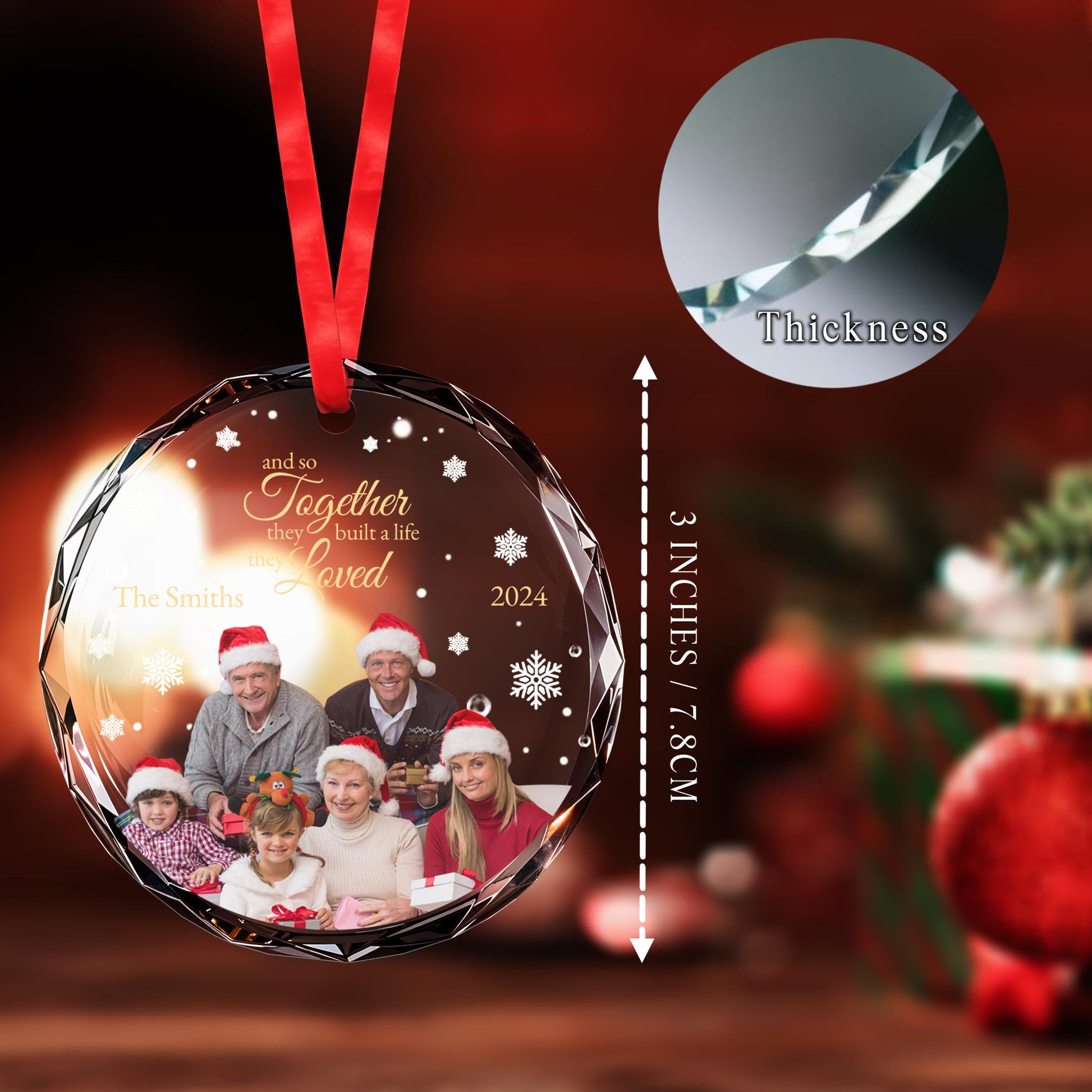 Together They Built A Life They Loved Family Photo Ornament