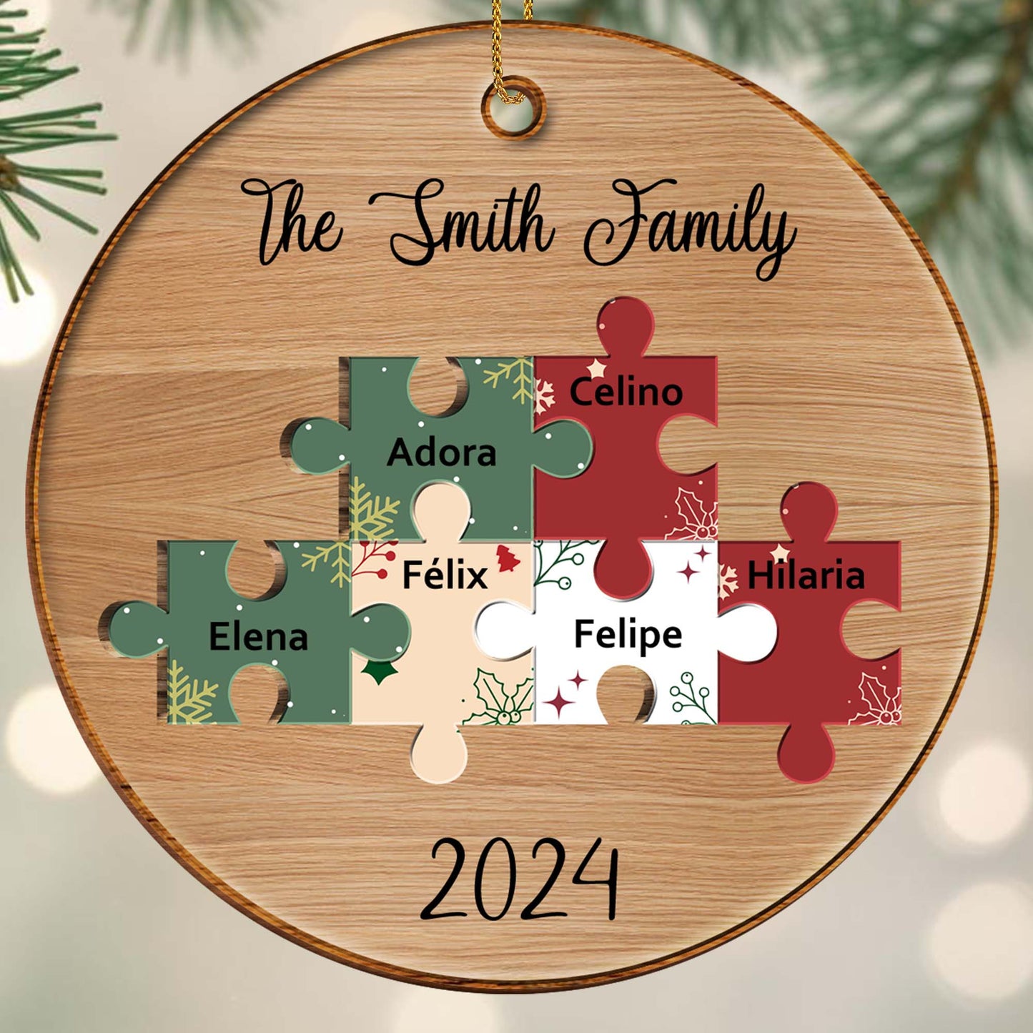 Bringing Our Pieces Together, Family Forever Puzzle Ornament