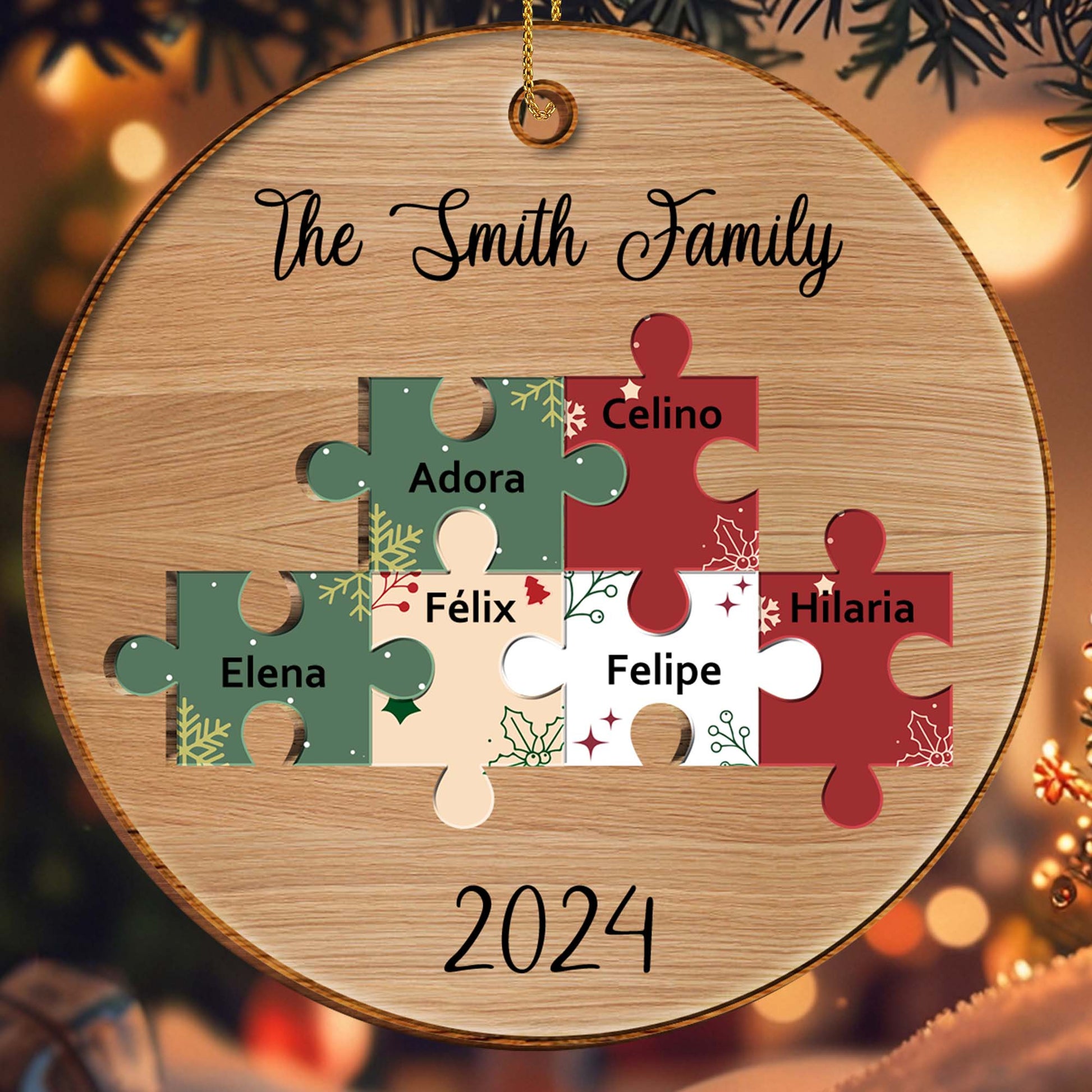 Bringing Our Pieces Together, Family Forever Puzzle Ornament