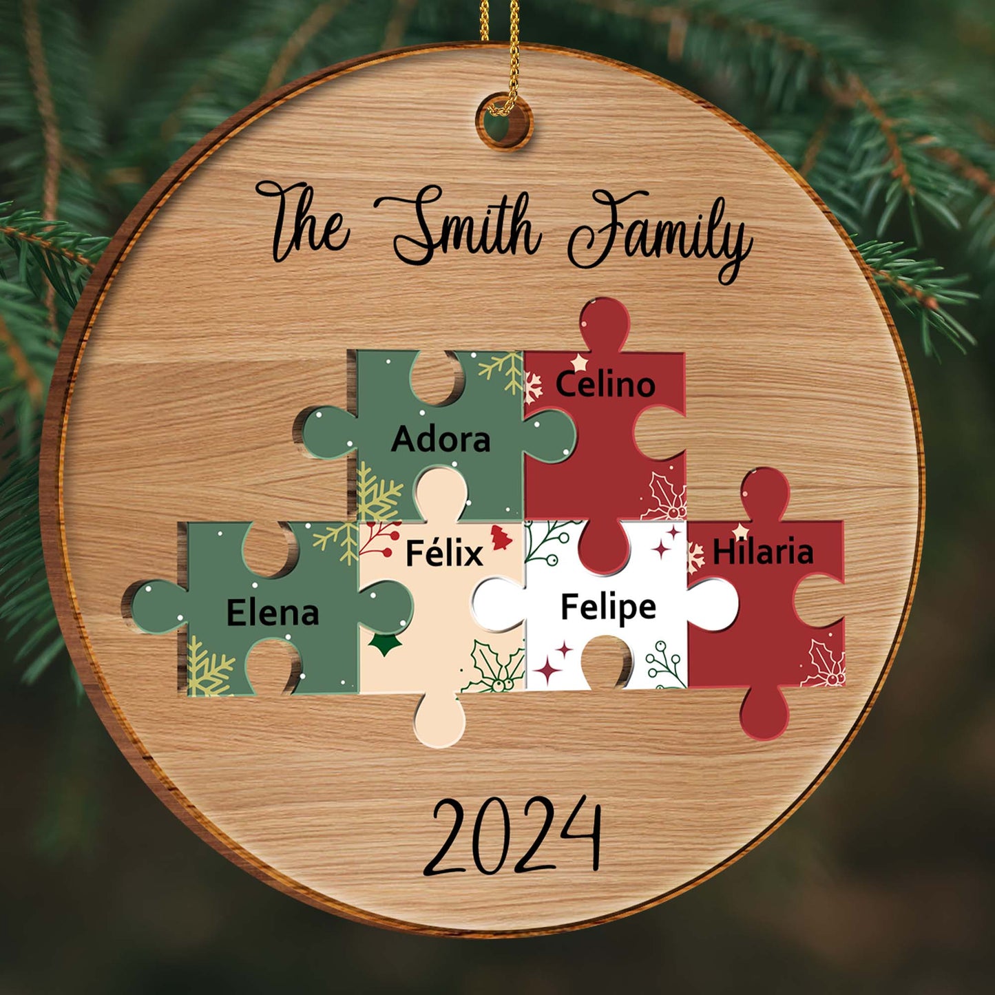 Bringing Our Pieces Together, Family Forever Puzzle Ornament