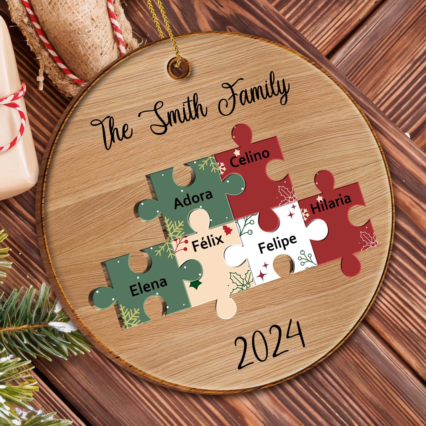 Bringing Our Pieces Together, Family Forever Puzzle Ornament