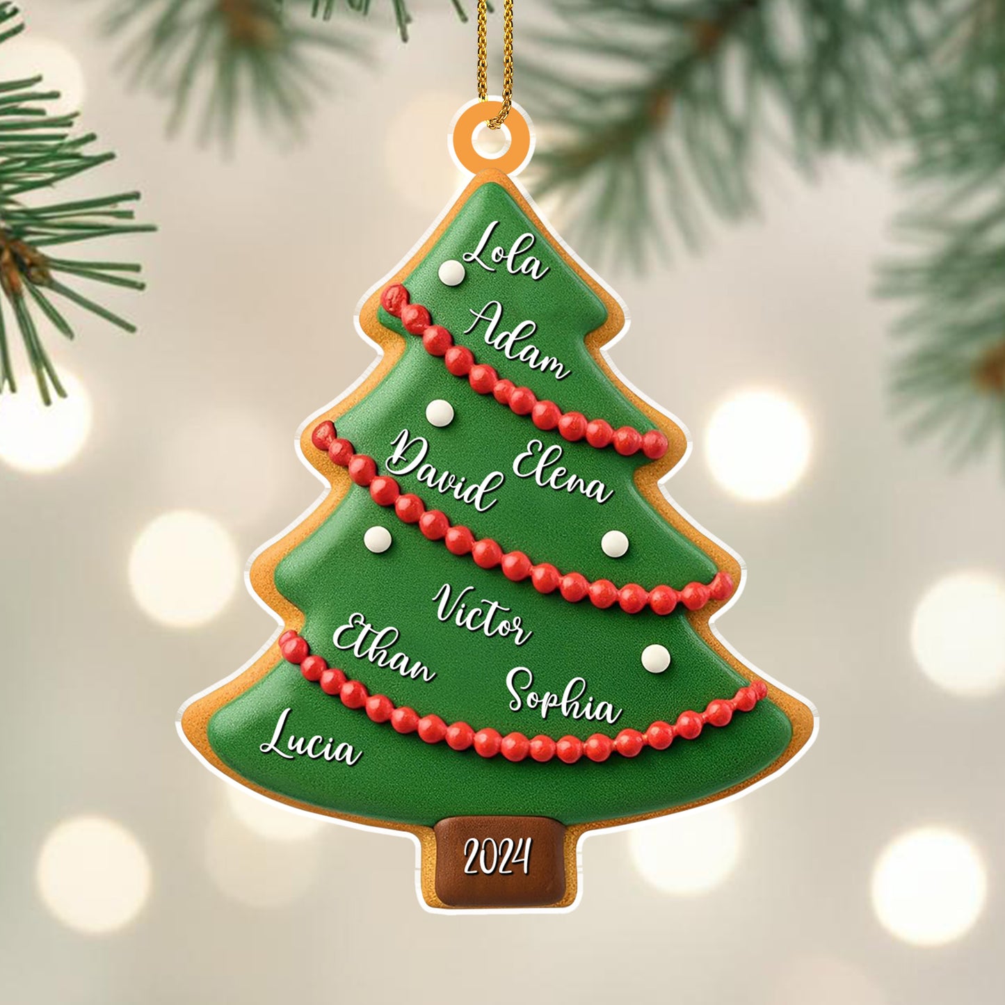 Celebrate Your Family Tree With Customizable Ornament - Personalized Custom Acrylic Ornament, Christmas Gift - FAM123_ACO