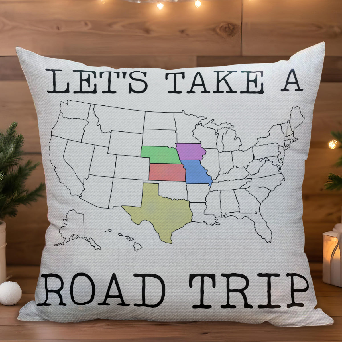 Let's Take a Road Trip With Colorful State Map