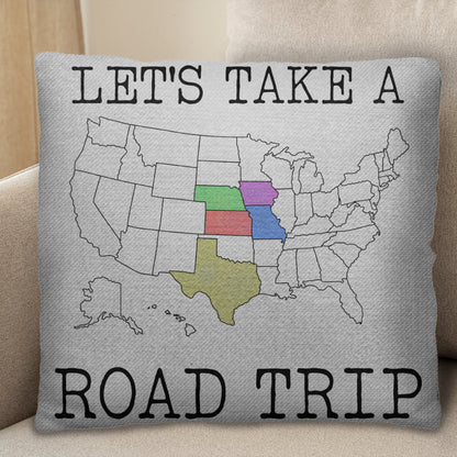 Let's Take a Road Trip With Colorful State Map