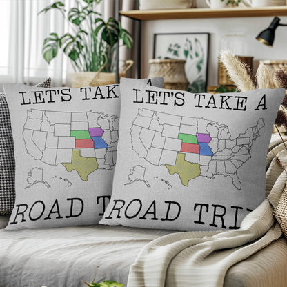 Let's Take a Road Trip With Colorful State Map