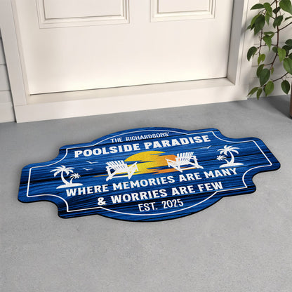 Poolside Paradise, Palm Trees & Beach Chairs