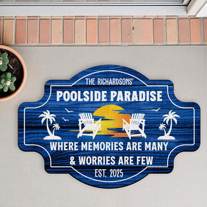 Poolside Paradise, Palm Trees & Beach Chairs