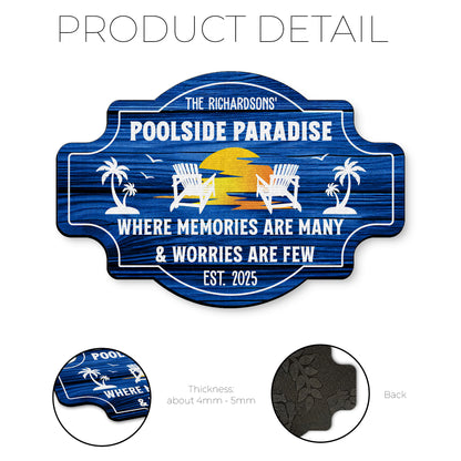 Poolside Paradise, Palm Trees & Beach Chairs