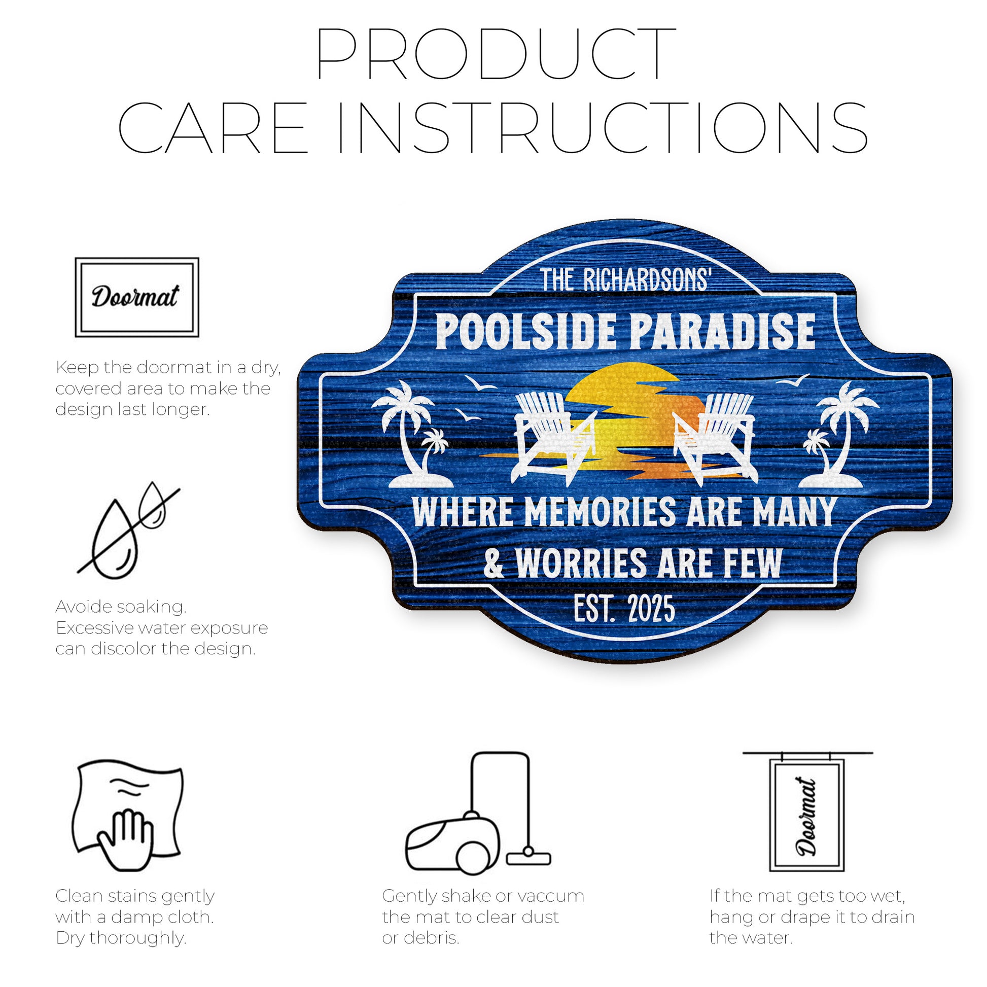 Poolside Paradise, Palm Trees & Beach Chairs