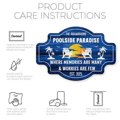 Poolside Paradise, Palm Trees & Beach Chairs