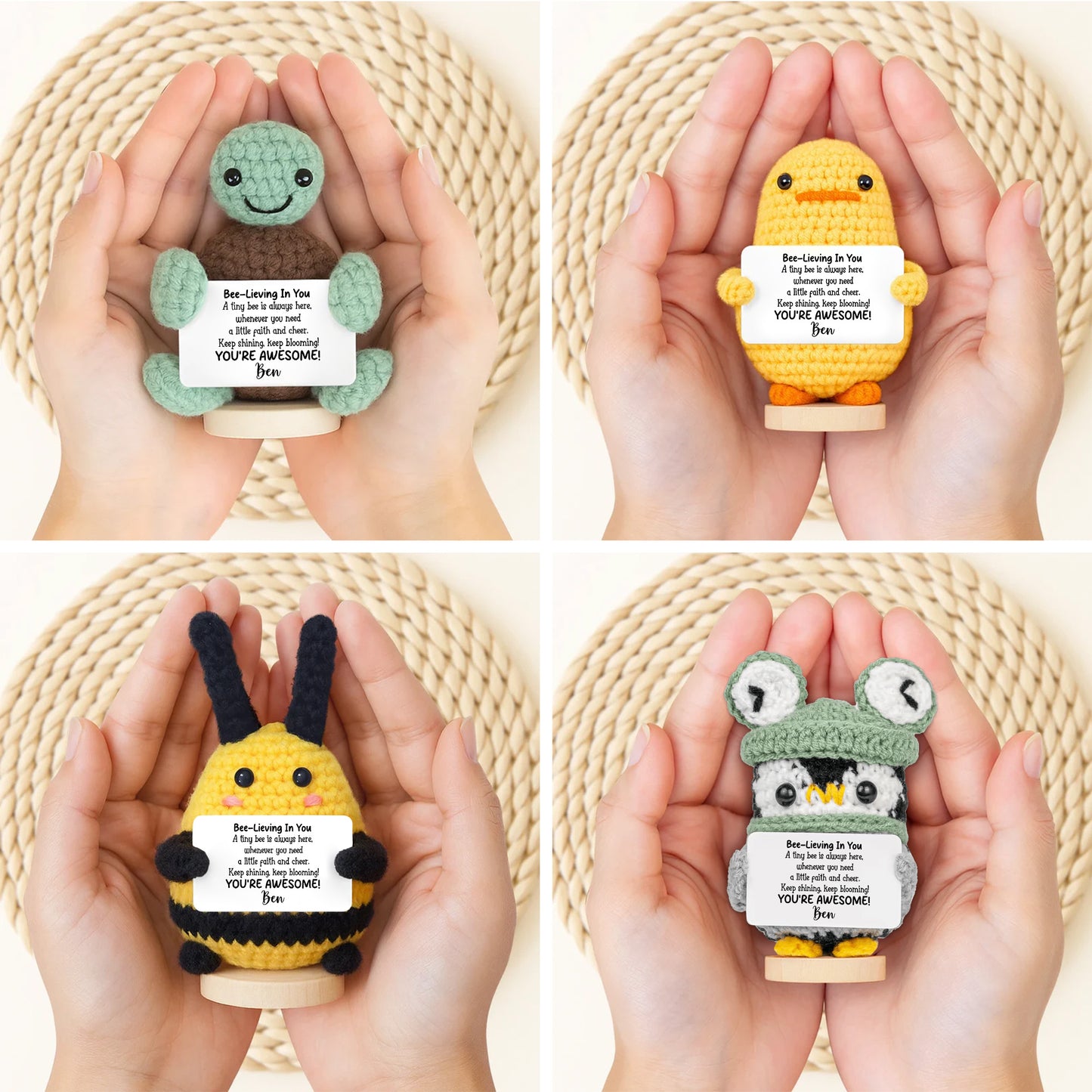 Bee-lieving In You, You Are Awesome Crochet Gifts