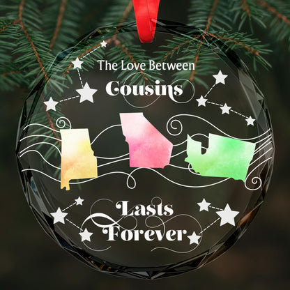 The Love Between Cousins Lasts Forever With State Silhouettes And Musical Notes