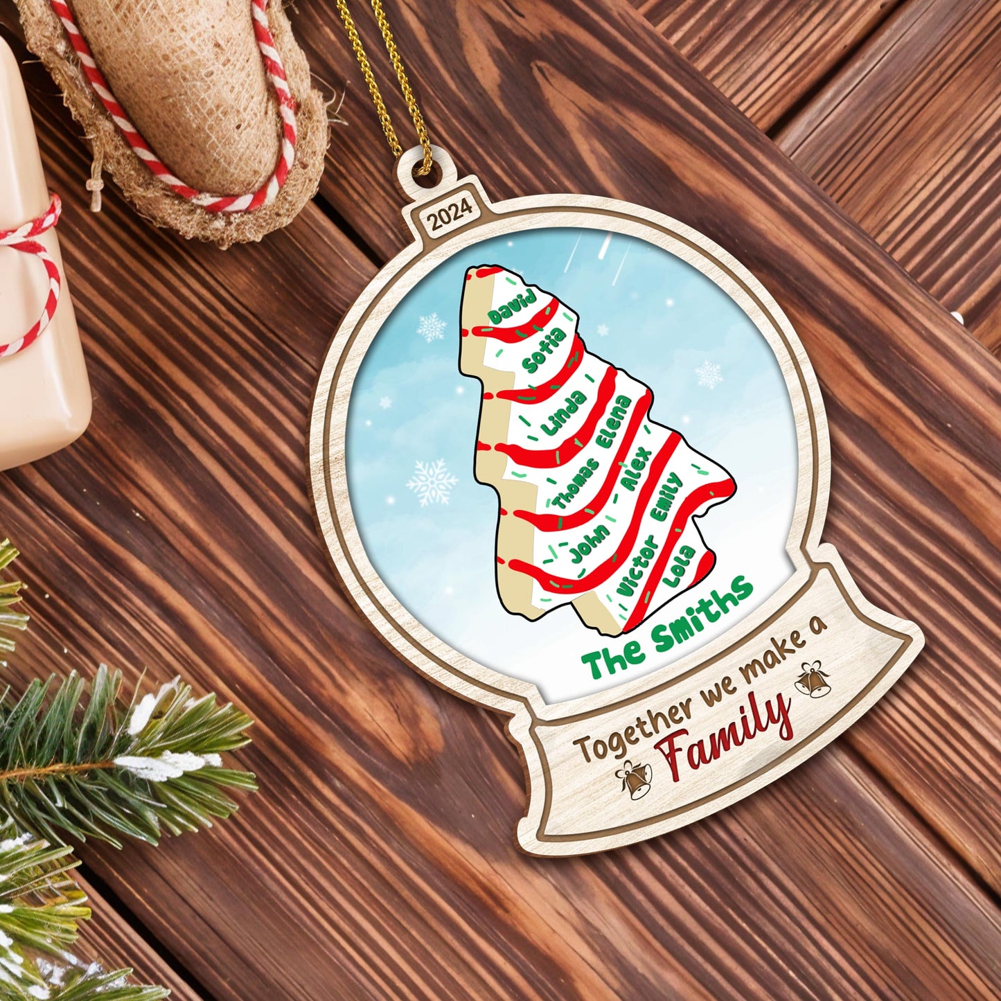 Together We Make A Family Christmas Tree Ornament