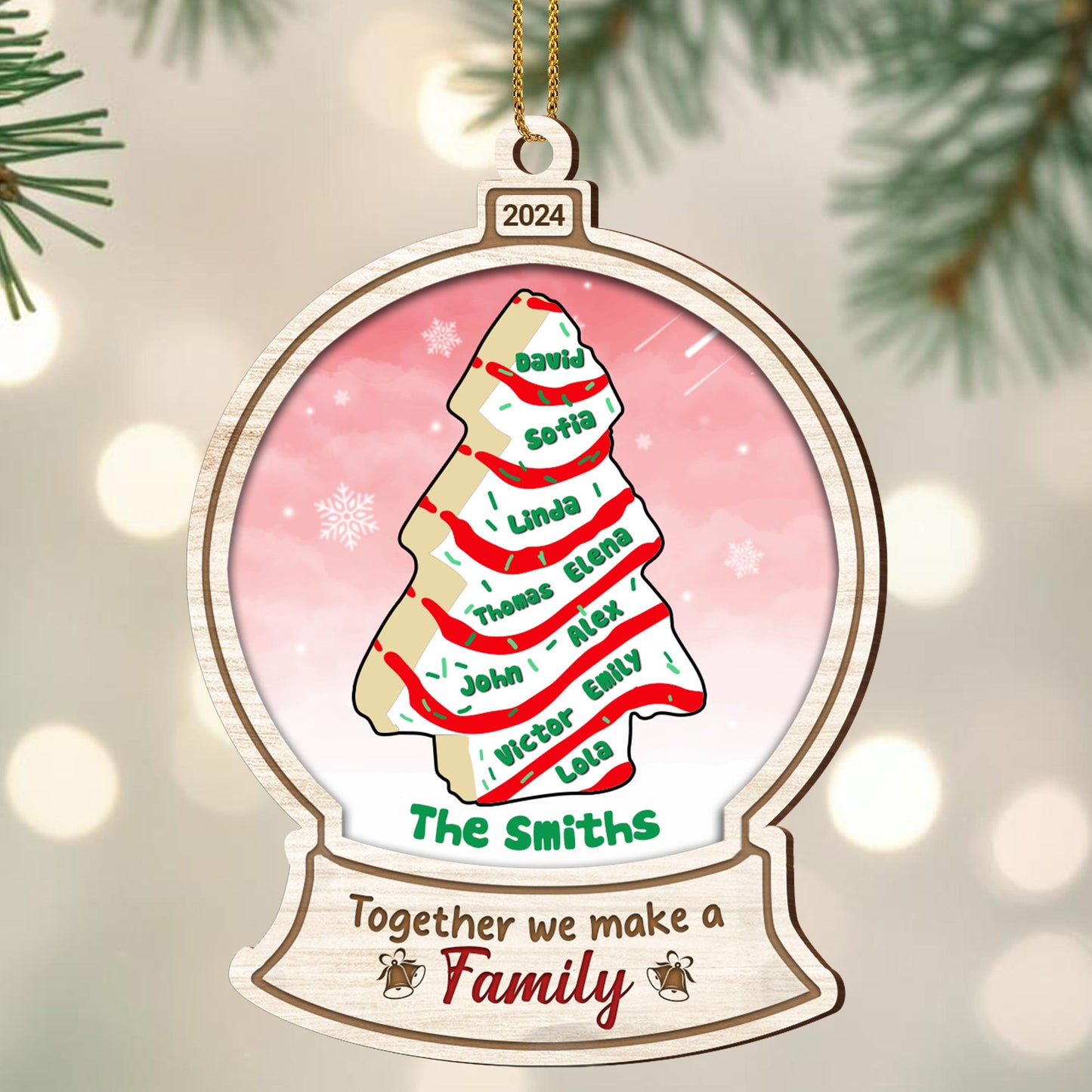 Together We Make A Family Christmas Tree Ornament