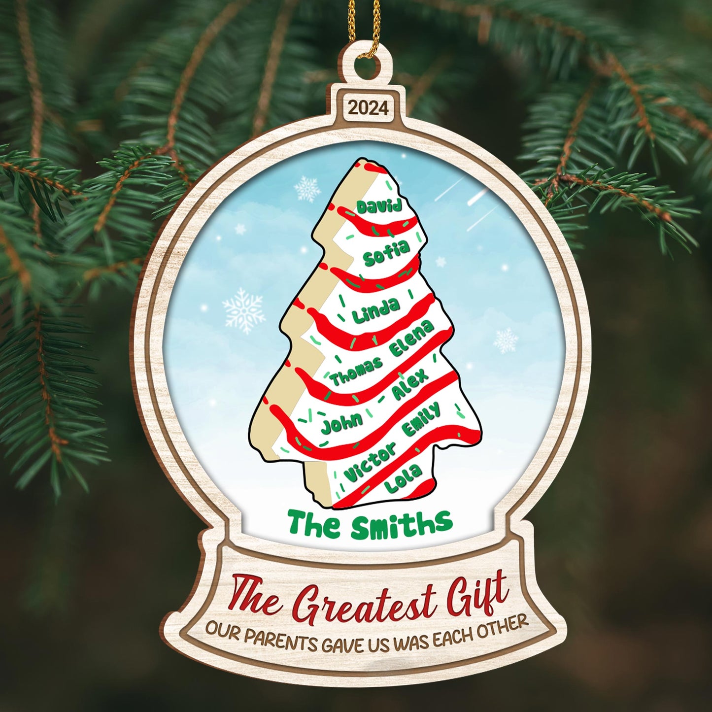 The Greatest Gift Our Parents Gave Us Was Each Other Christmas Tree Ornament