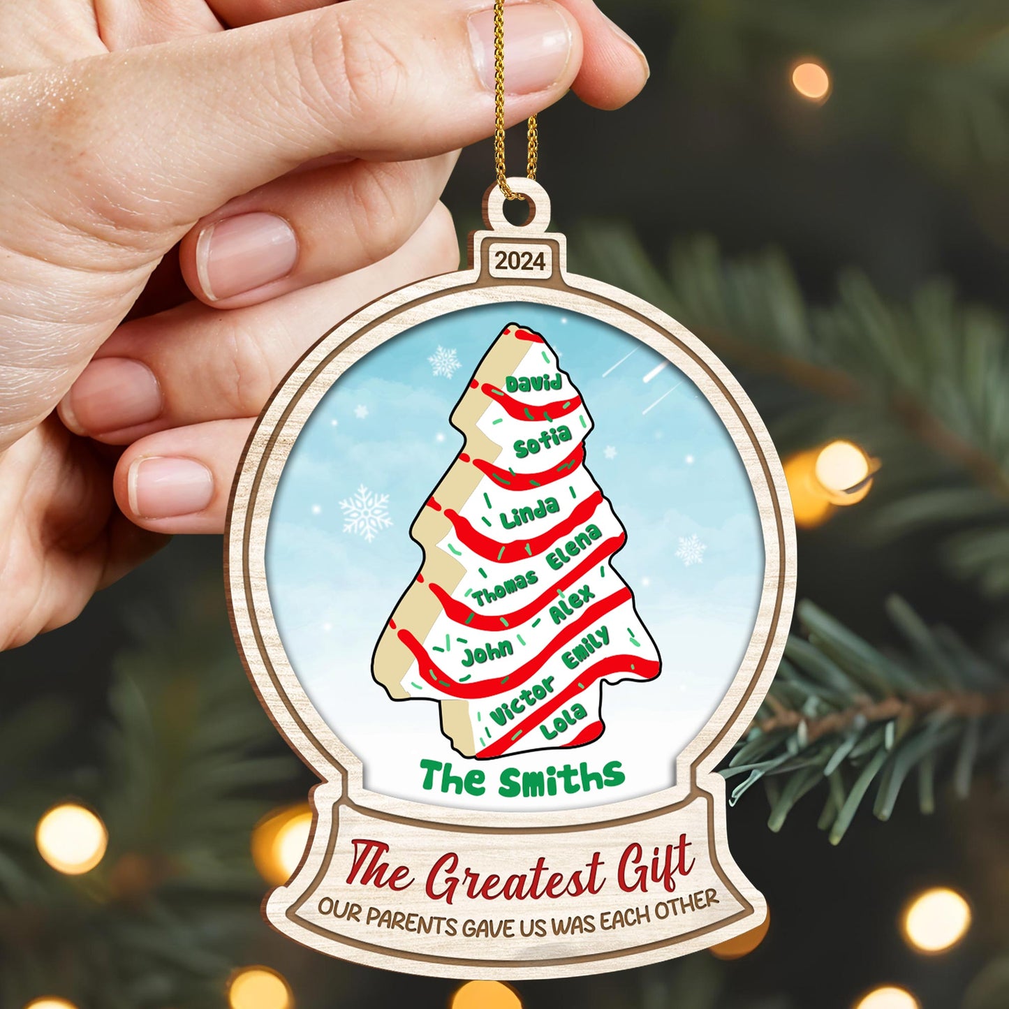 The Greatest Gift Our Parents Gave Us Was Each Other Christmas Tree Ornament
