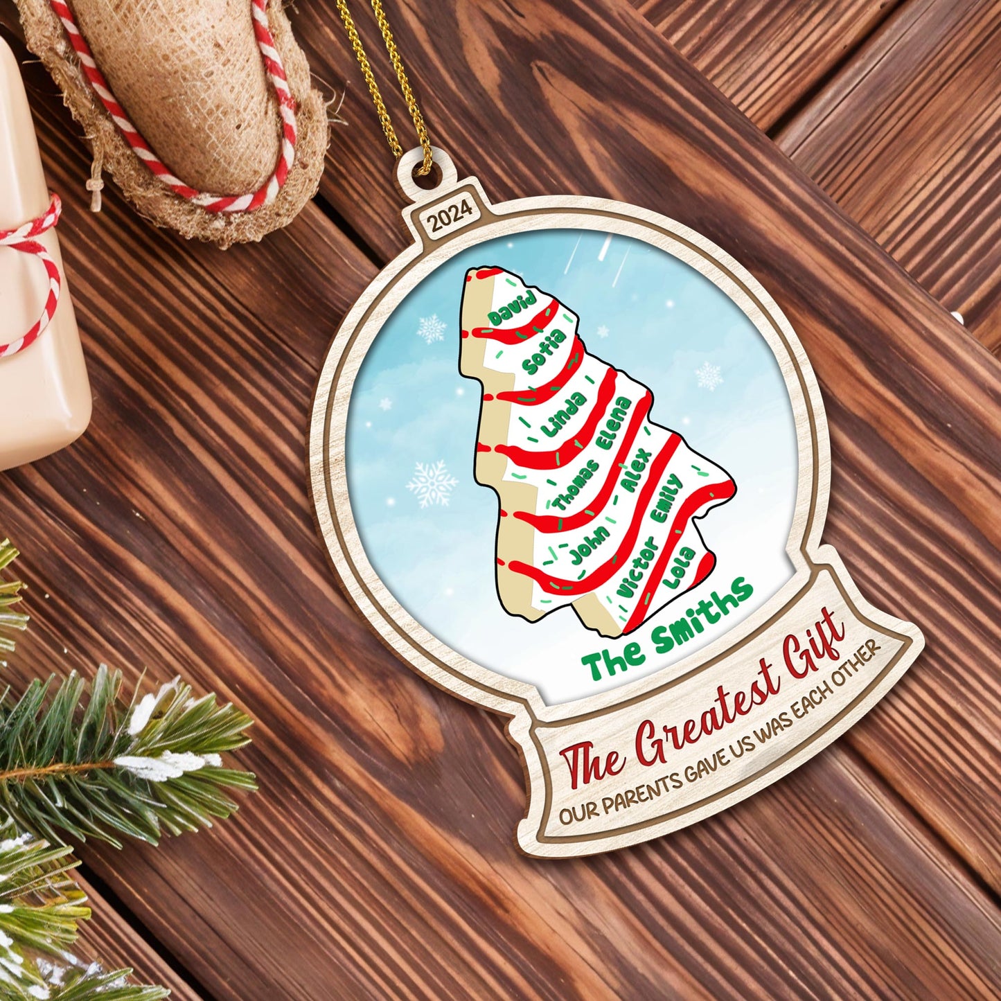 The Greatest Gift Our Parents Gave Us Was Each Other Christmas Tree Ornament