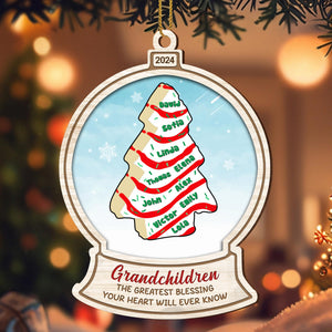 Grandchildren The Greatest Blessing Heart Know Christmas Tree Ornament