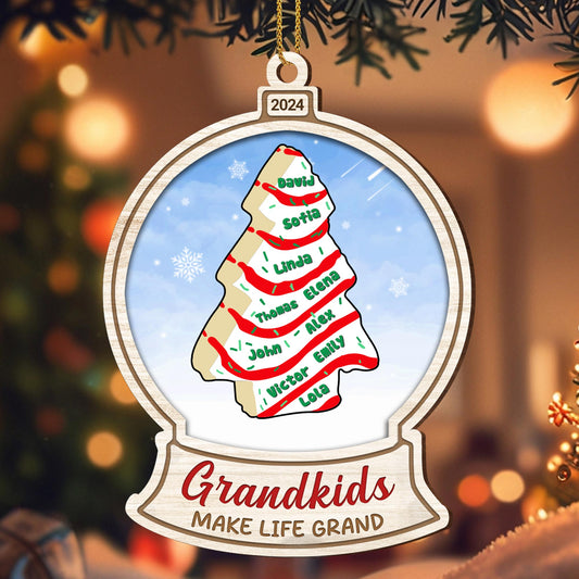 Grandkids Make Life Grand Christmas Tree Ornament