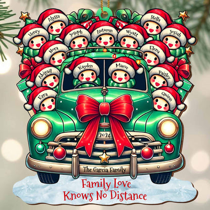 Family Love Knows No Distance Christmas Vintage Truck