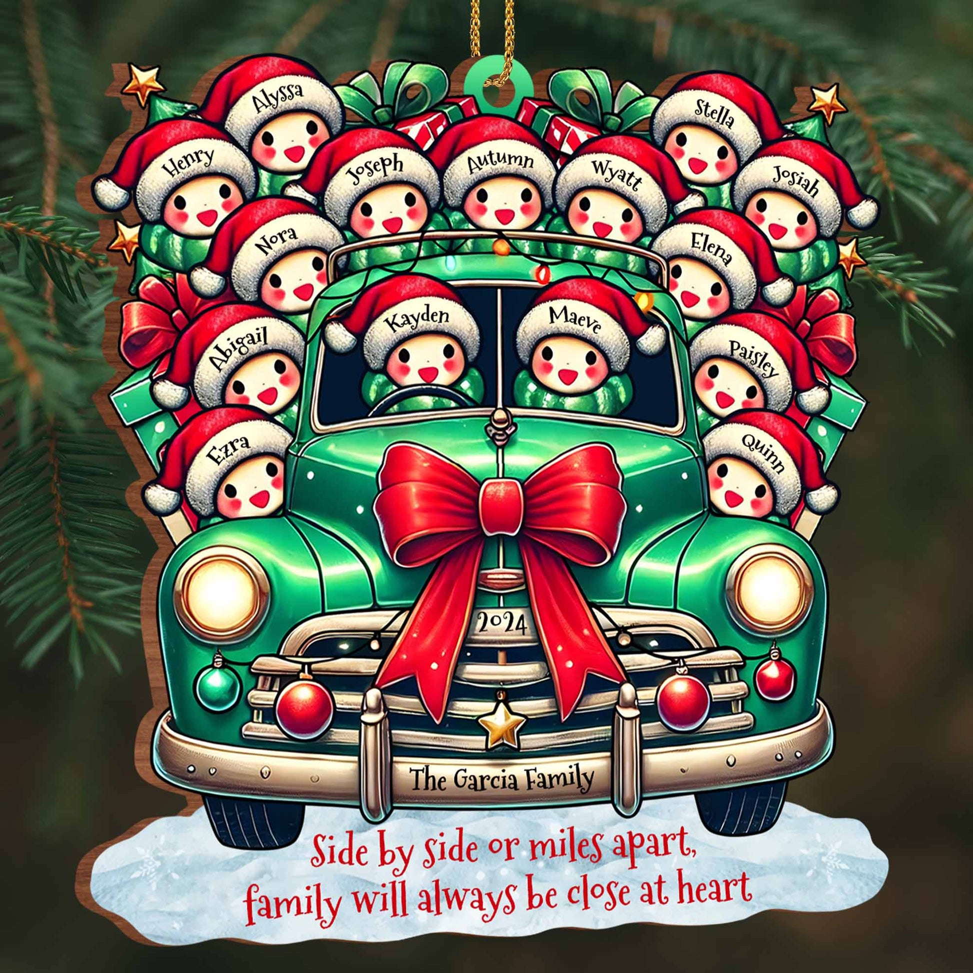 Vintage Car Loaded With Christmas Gifts and Cheer