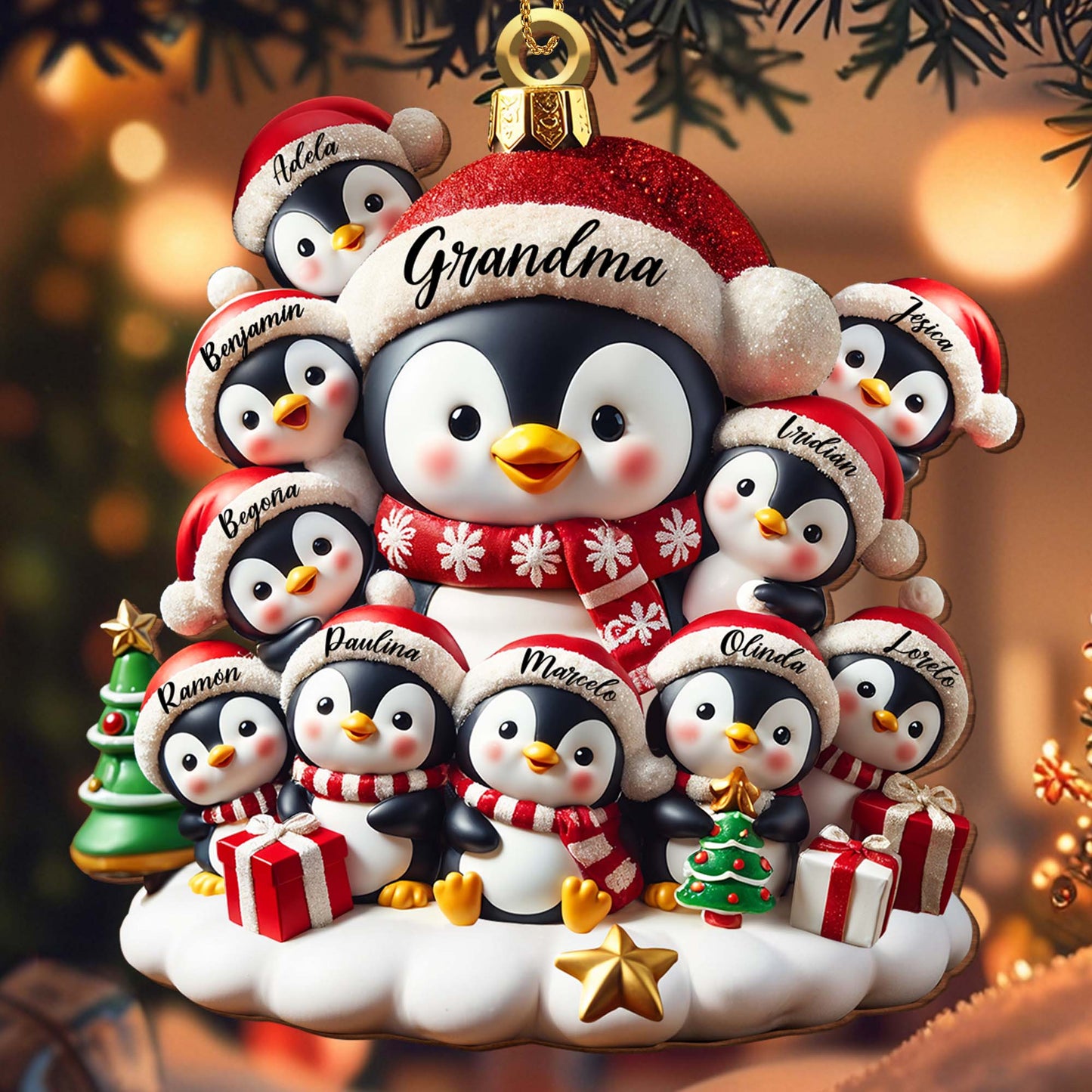 Celebrate Family Love With Charming Penguin Ornament