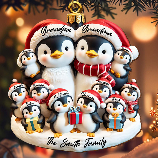 Celebrate Family Togetherness Festive Penguins Ornament