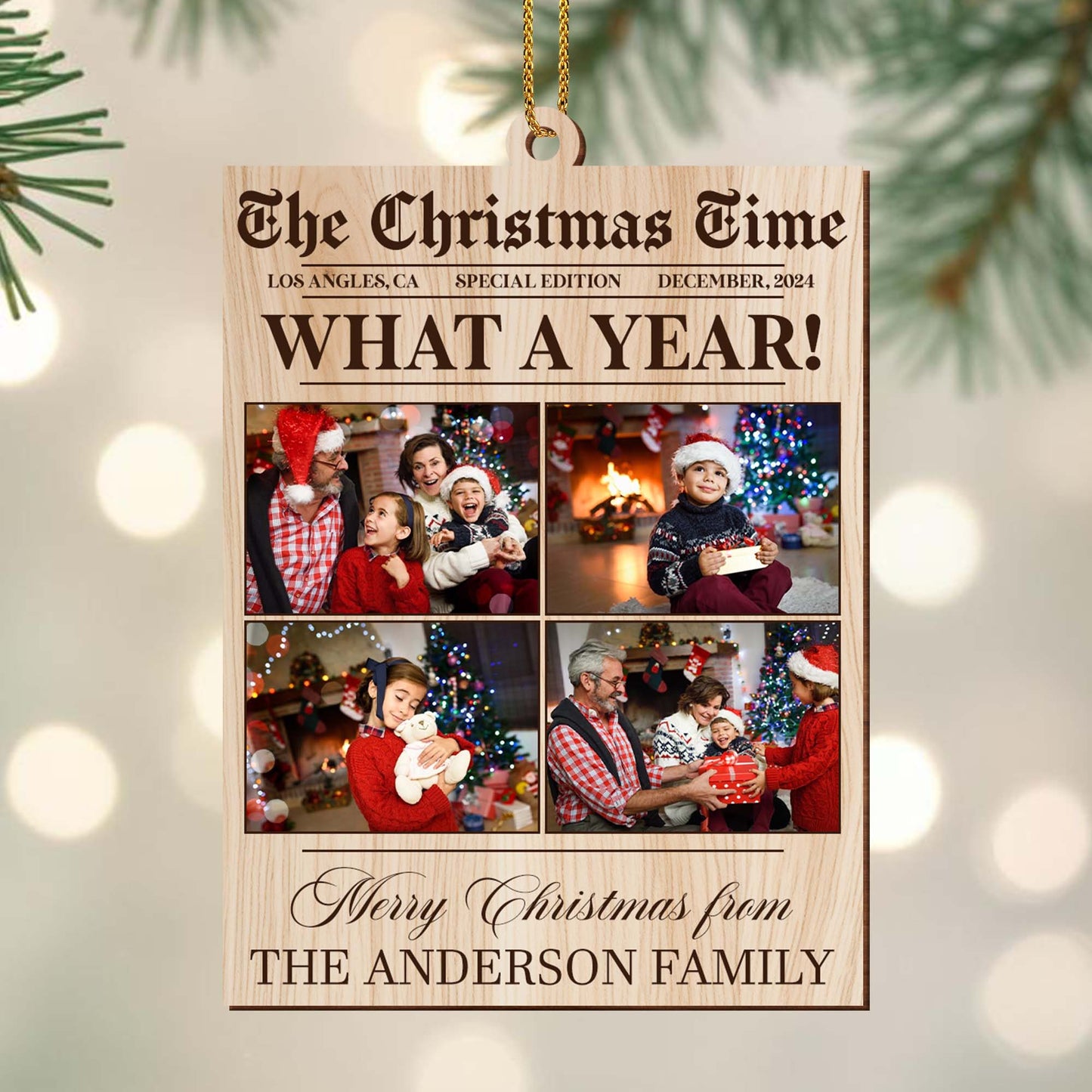 What A Year Merry Christmas Family Photo Memories