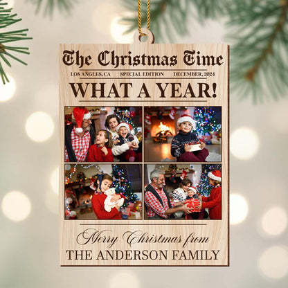 What A Year Merry Christmas Family Photo Memories