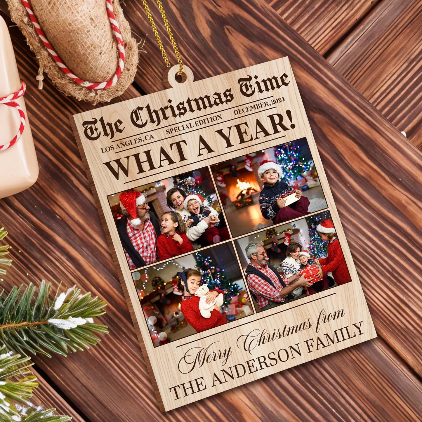 What A Year Merry Christmas Family Photo Memories