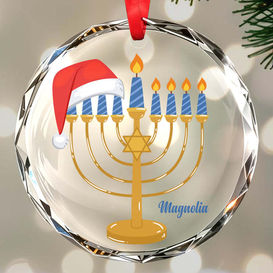 Festival Of Lights Menorah And Santa Hat