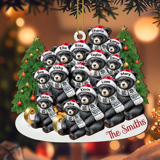 Holiday Cheer With Bears and Christmas Tree