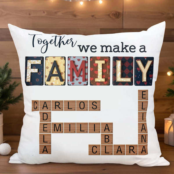 Together We Make A Family Scrabble Tiles Design