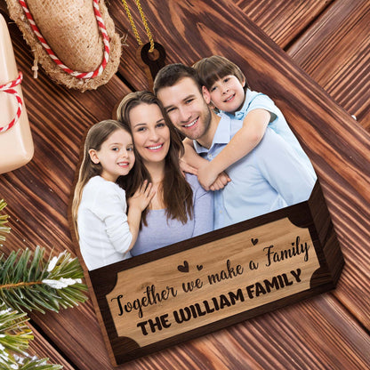 Together We Make a Family Wood Ornament