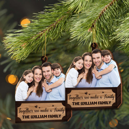 Together We Make a Family Wood Ornament